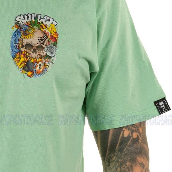 Sullen SCM4061 Green Skull T-shirt for men - Picture 4 of 7